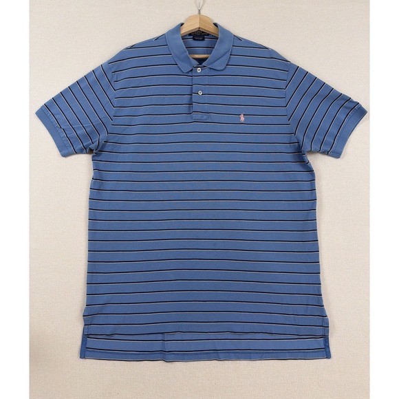 Polo by Ralph Lauren Other - Polo by Ralph Lauren Men's Shirt XL Blue Striped Preppy Pink Pony Golf Casual‎